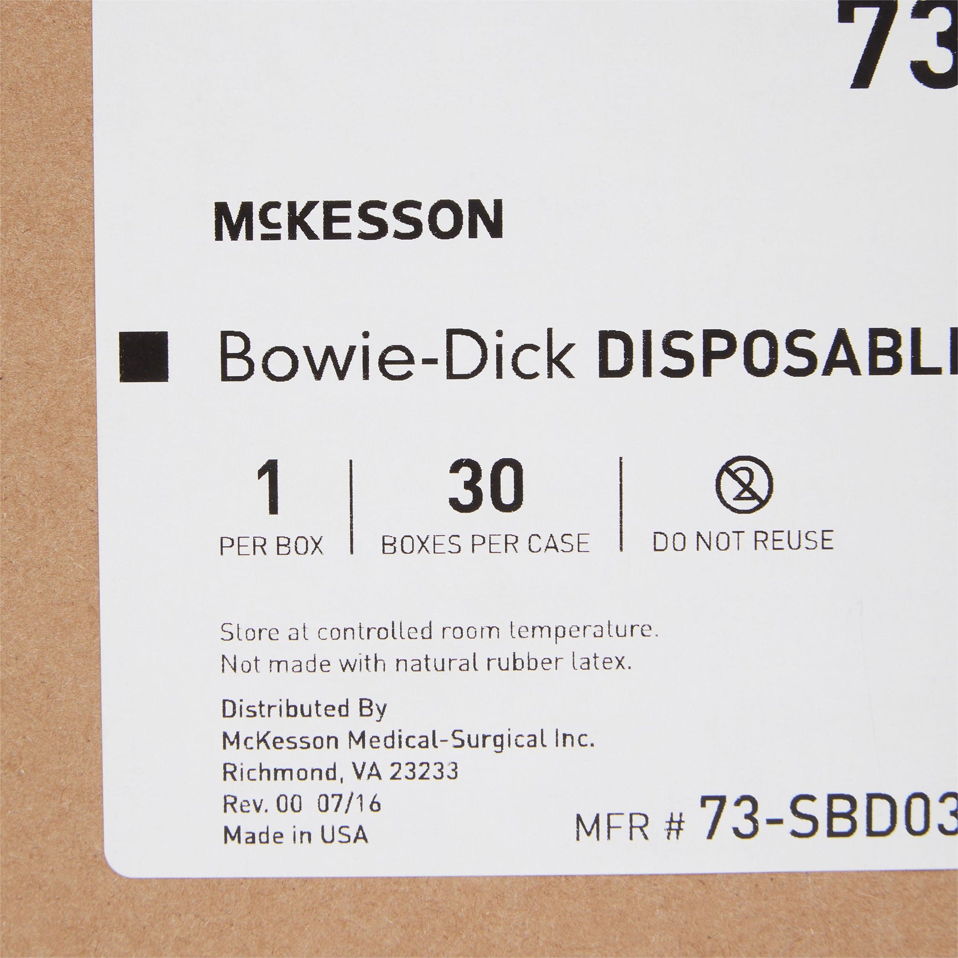McKesson Sterilization Bowie-Dick Test Pack