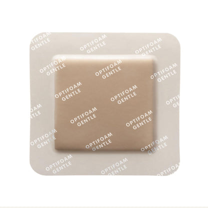 Optifoam Gentle Foam Dressing With Border Waterproof Backing Silicone Border Square