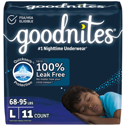 GoodNites® Night Time Underwear, for Boys weighing 68 – 95 lbs.
