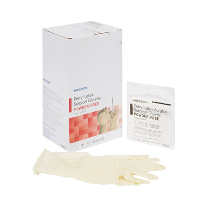 Sterile McKesson Perry® Performance Plus Latex Surgical Gloves, Cream