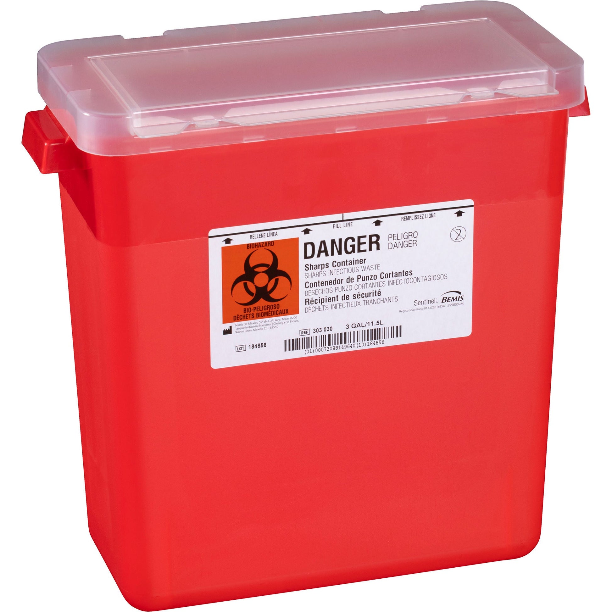 Bemis™ Sentinel Sharps Container, 3 Gallon