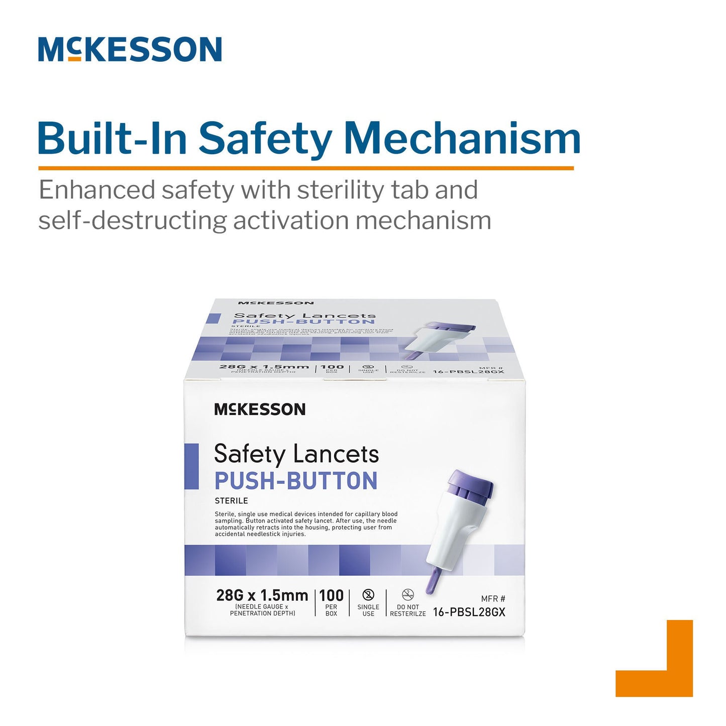 McKesson Push Button Safety Lancet