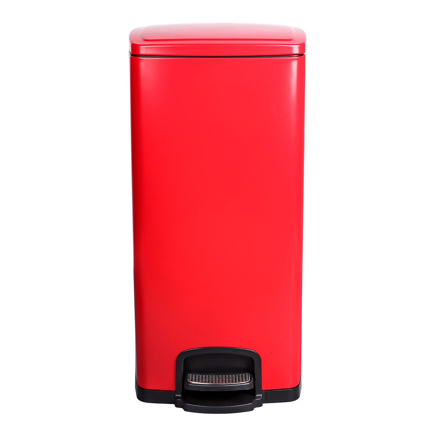 McKesson Red Square Step-On Trash Can