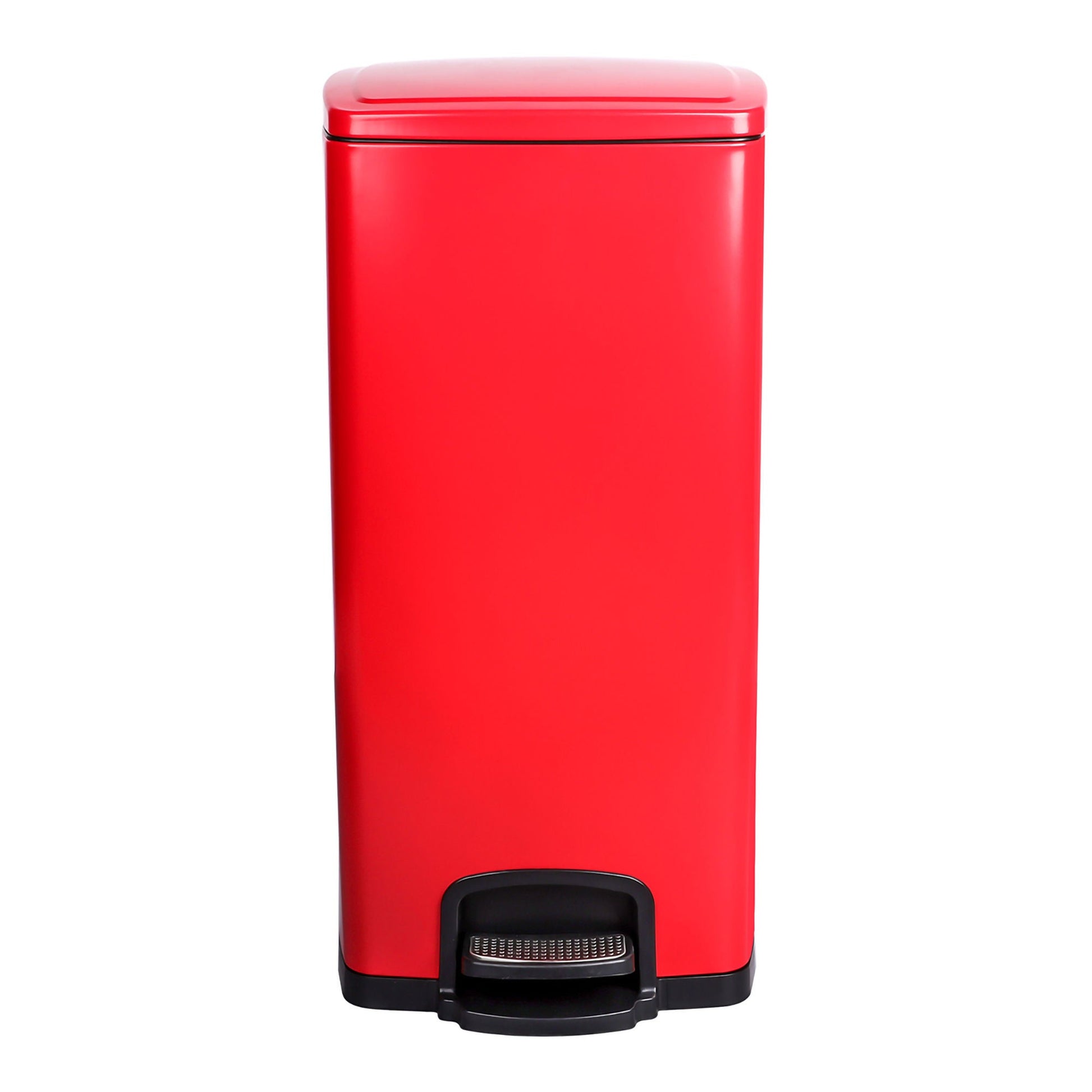 McKesson Red Square Step-On Trash Can