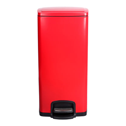 McKesson Red Square Step-On Trash Can