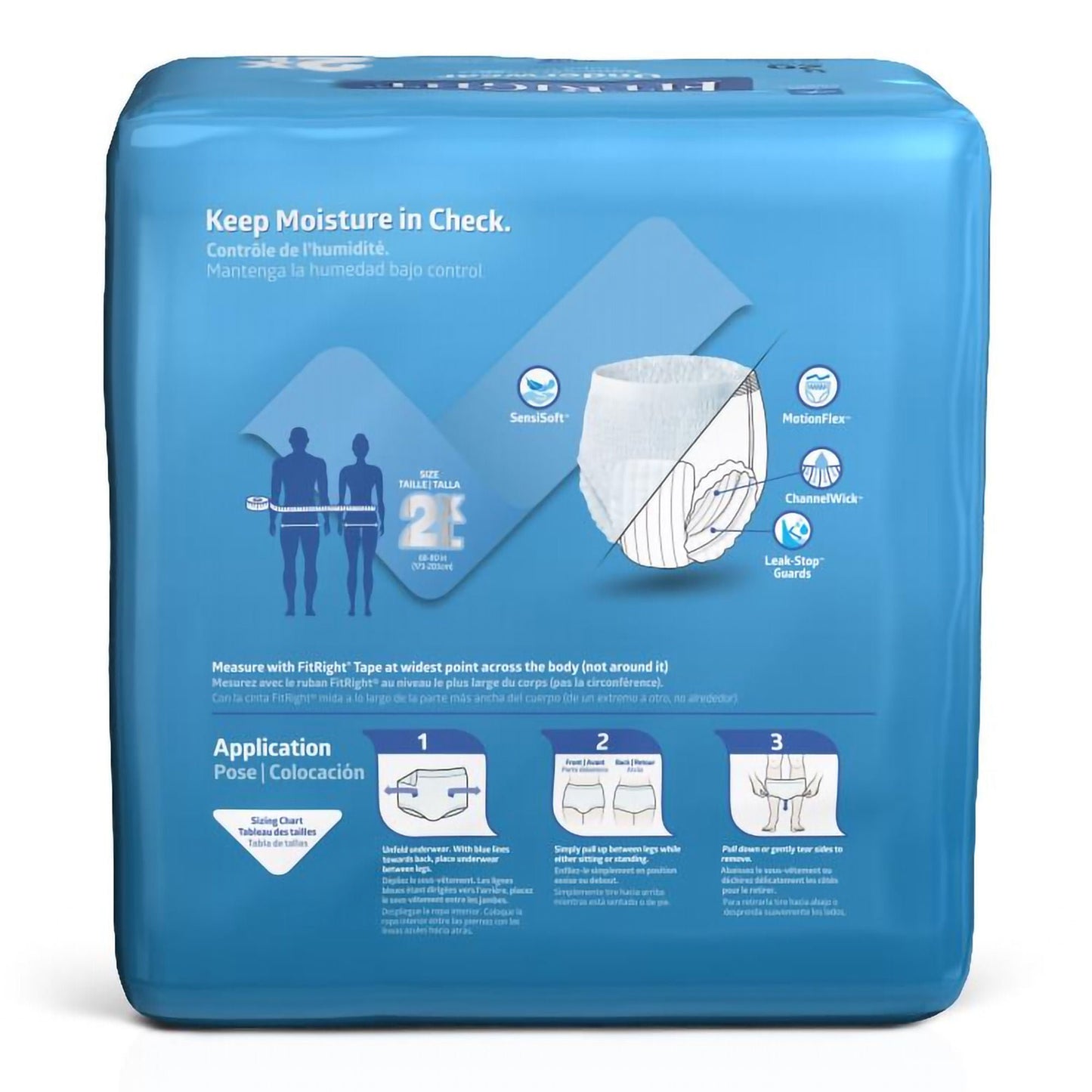 FitRight Bariatric Absorbent Underwear Pull On with Tear Away Seams Adult Unisex Disposable Heavy Absorbency