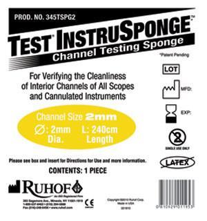 Test InstruSponge Channel Cleaning Verification Sponge Tubular 2 mm Diameter For Flexible and Rigid Instruments