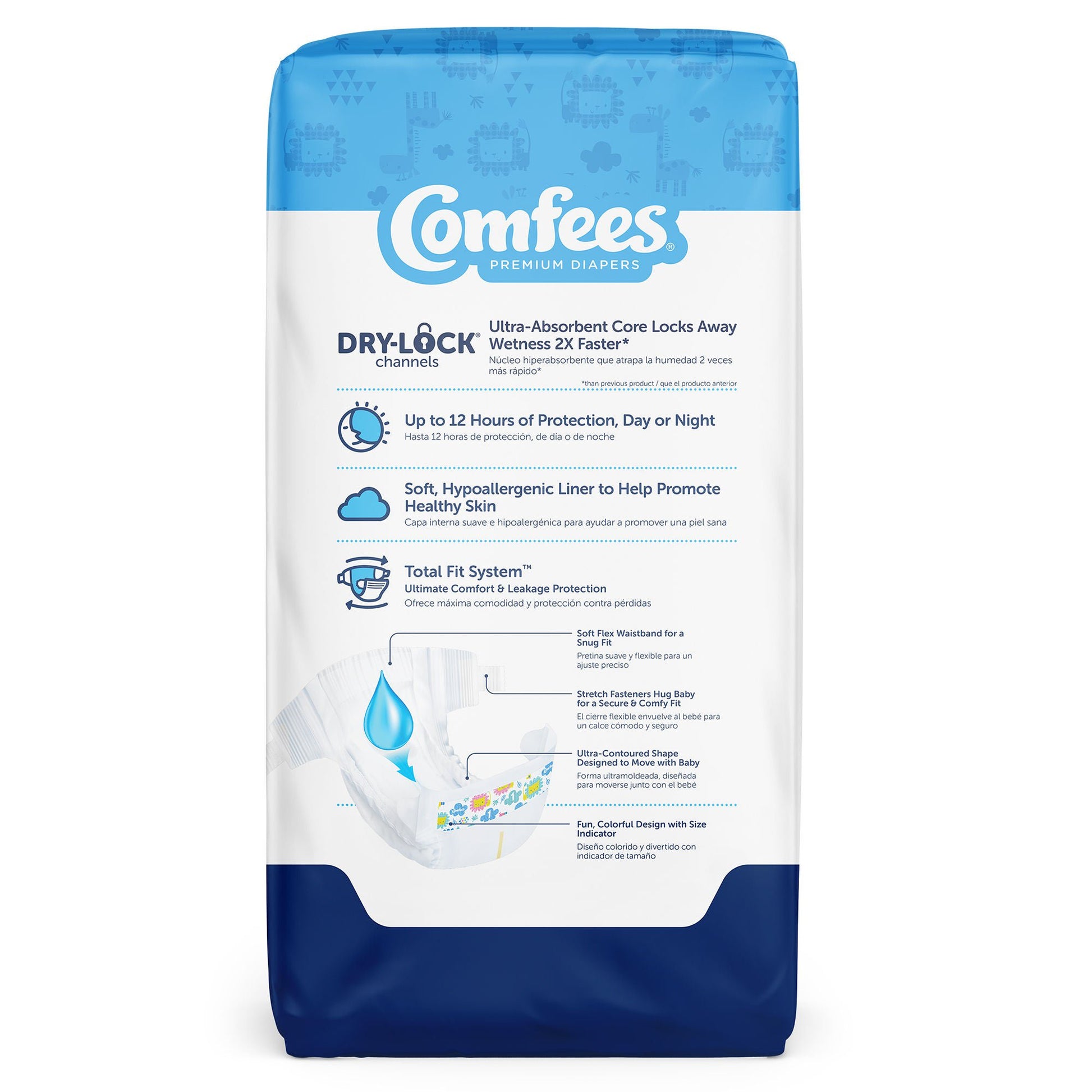 Attends Comfees Premium Diapers, Unisex, Tab Closure