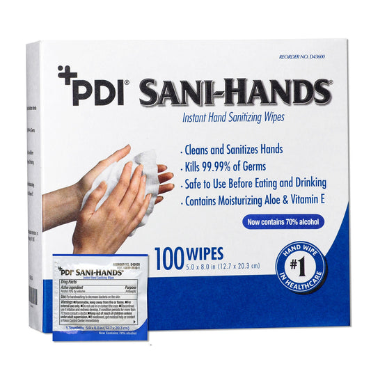 Sani-Hands® Hand Sanitizing Wipes, Ethyl Alcohol, Unscented