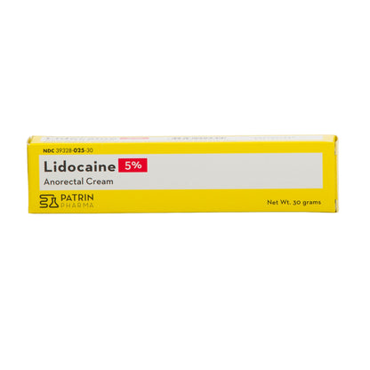Topical Pain Relief 5% Strength Lidocaine HCl Cream 30 Gram