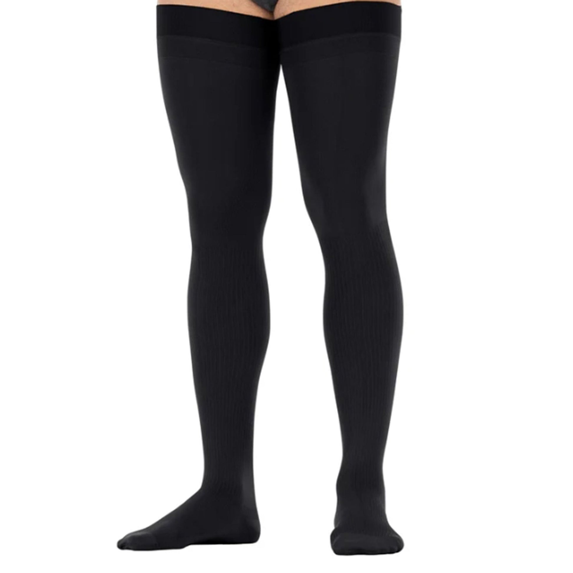 Jobst forMen Compression Stocking Thigh High Large Black Closed Toe
