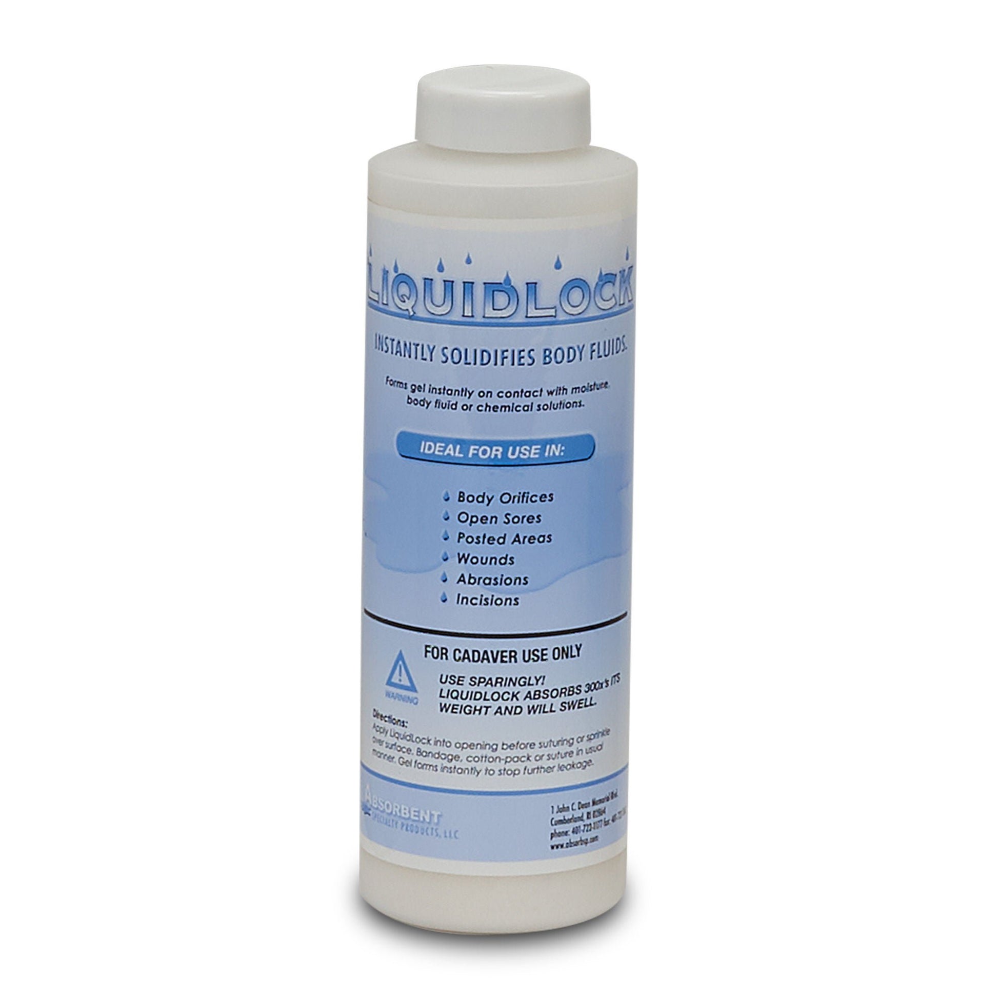 Liquid Lock Cadaver Absorbent Powder Bottle