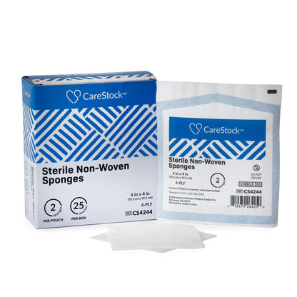 CareStock™ Sterile Nonwoven Sponge, 4-Ply