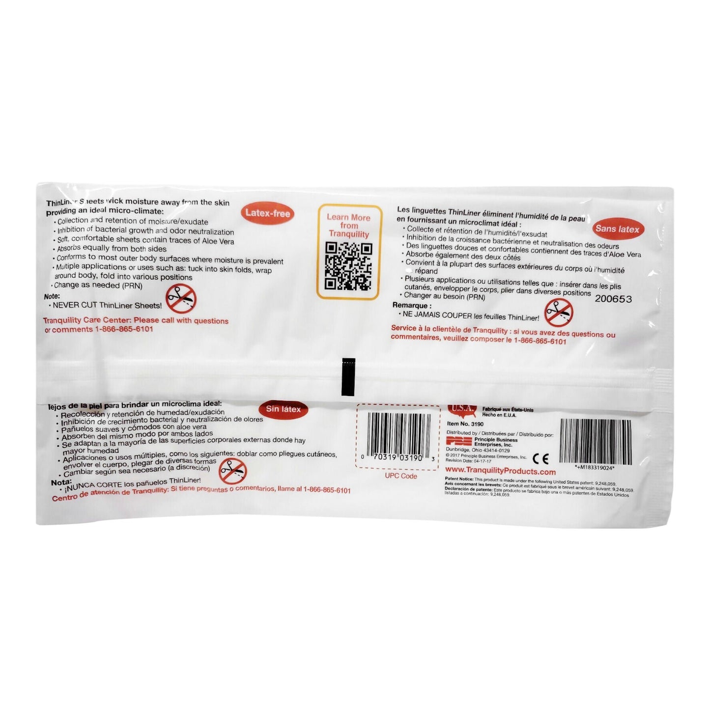 Tranquility ThinLiner® Skin Fold Pad