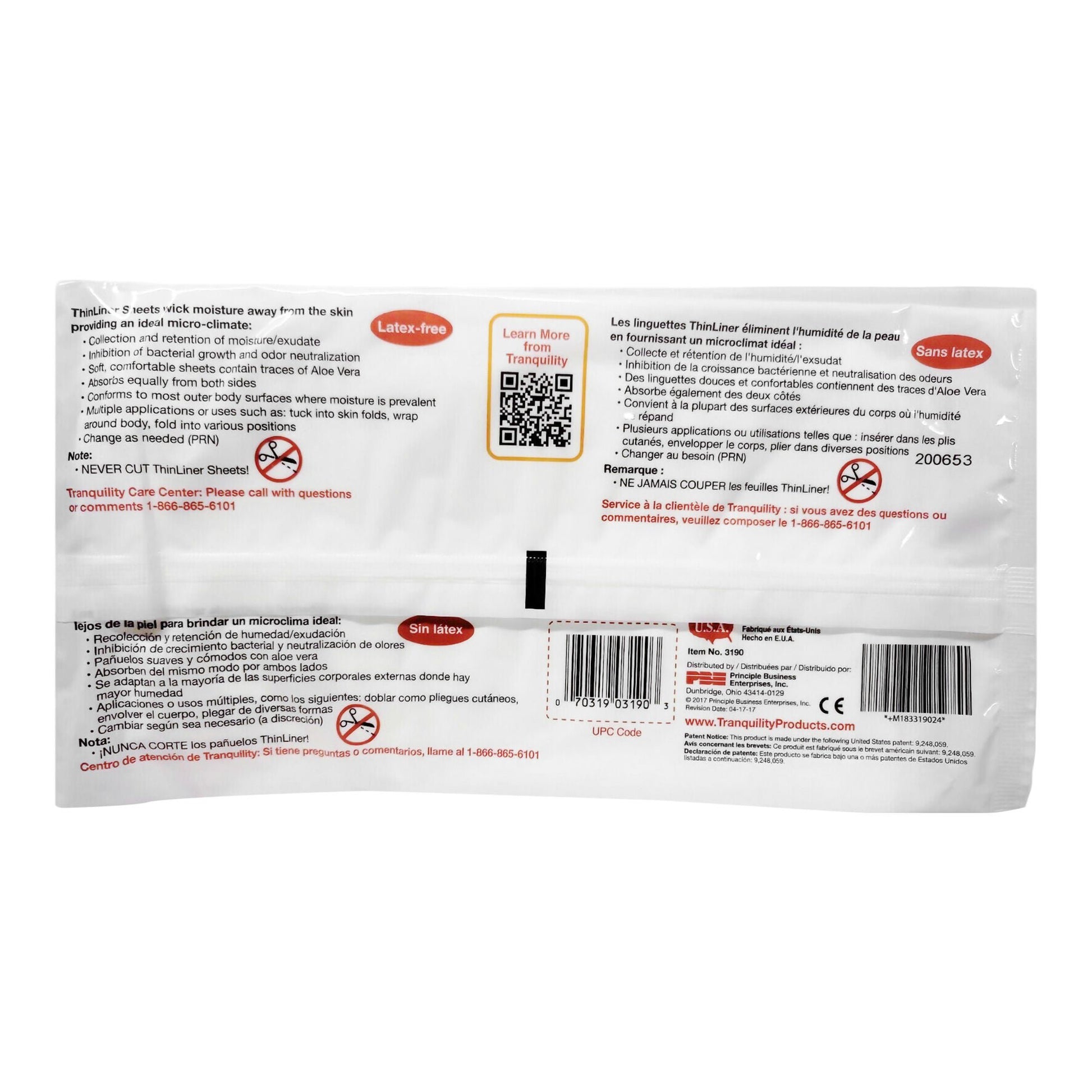 Tranquility ThinLiner® Skin Fold Pad