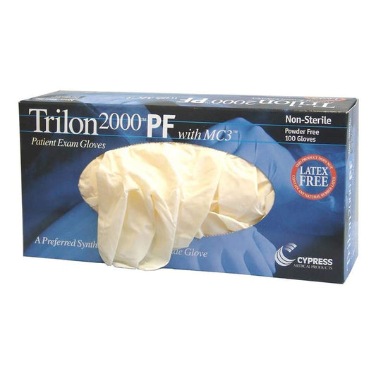 Trilon 2000® PF with MC3® Stretch Vinyl Exam Gloves, Ivory