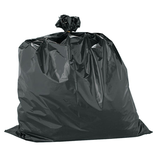 Warp Brothers Trash Can Liners with Recycled Plastic, 33 gal, 2.5 mil, 33 in W X 40 in H, Black (HB33-60-R)