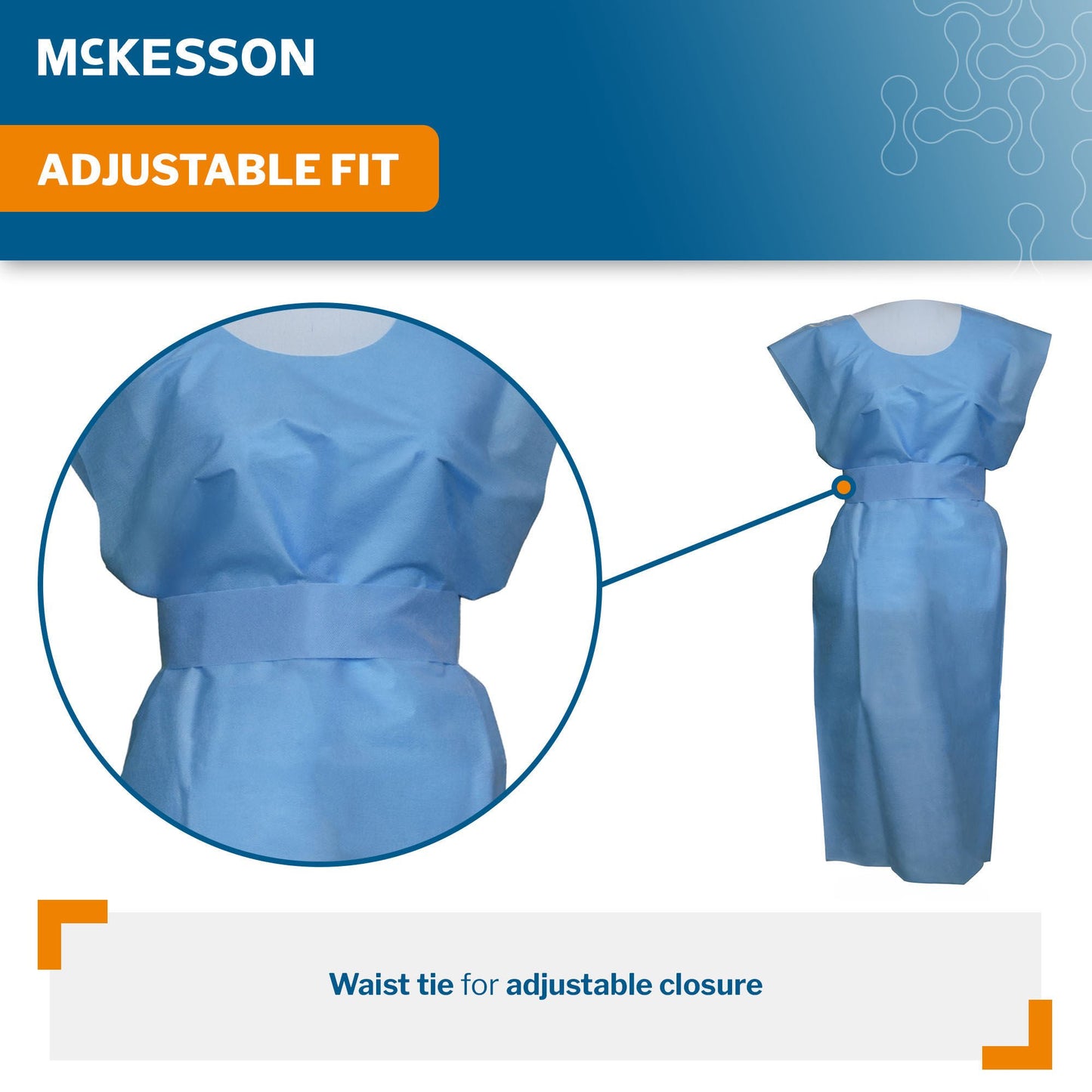 McKesson SMS Fluid Resistant Exam Gown, Extra Large
