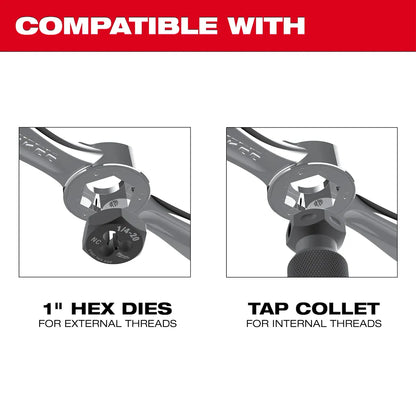 Milwaukee HEX-LOK 2-in-1 Tap and Die Threading Handle & Tap Collet 49-57-5003 | 2-Piece, Metal