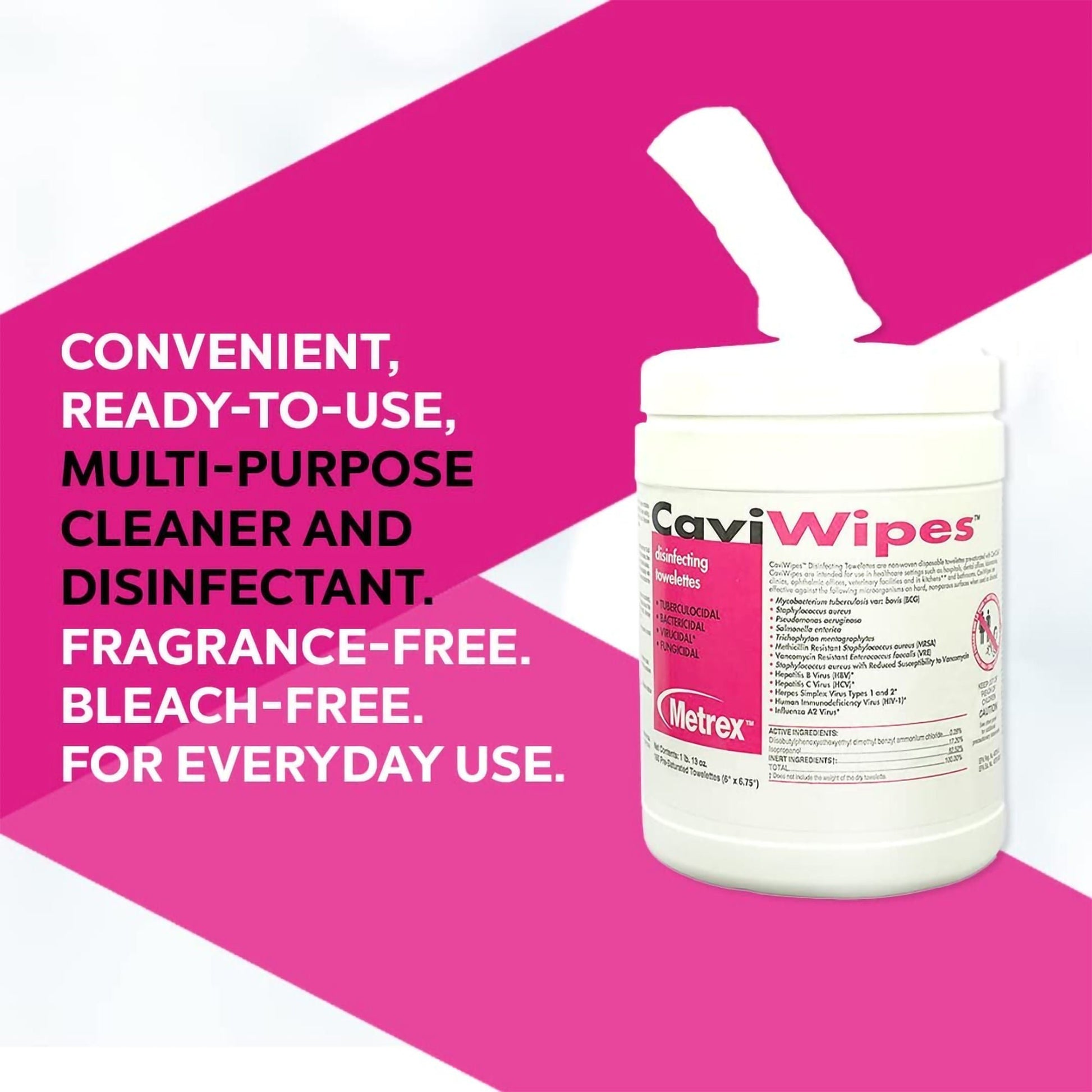 Metrex CaviWipes Surface Disinfectant Alcohol-Based Wipes