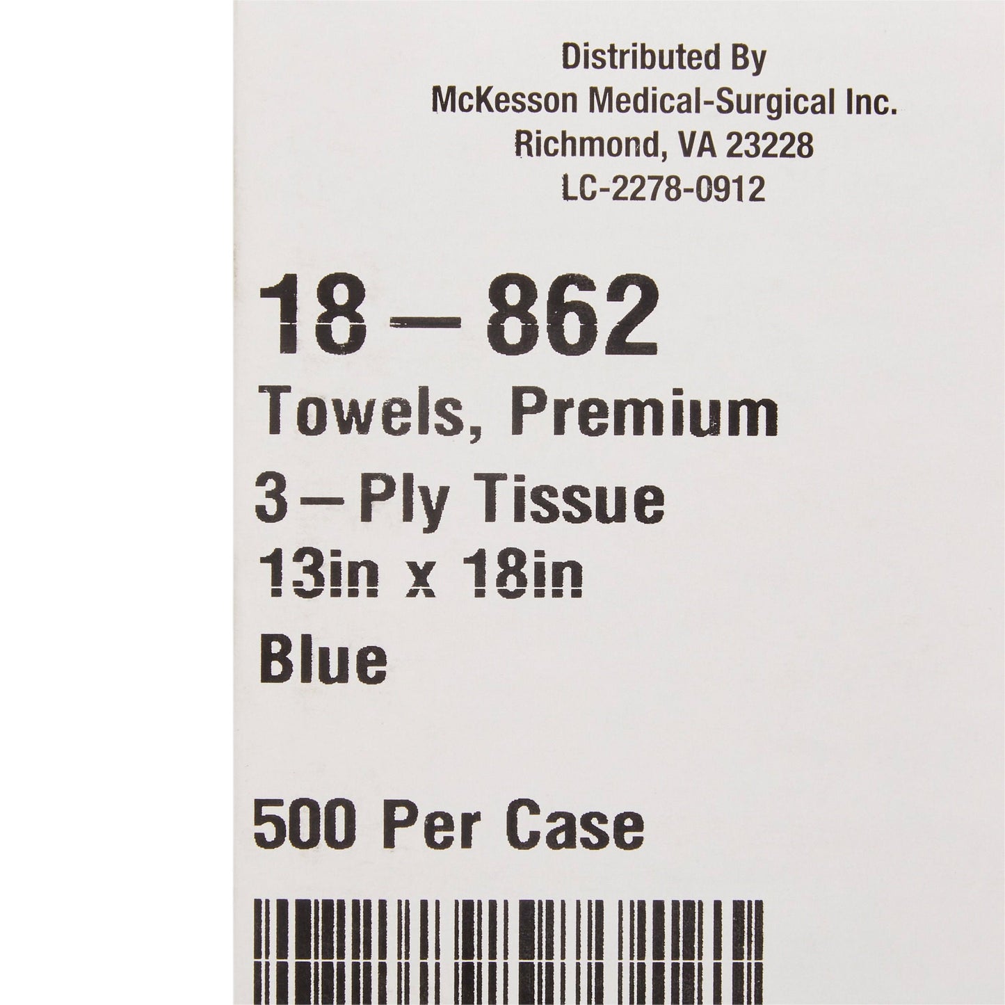 McKesson Nonsterile Blue Procedure Towel