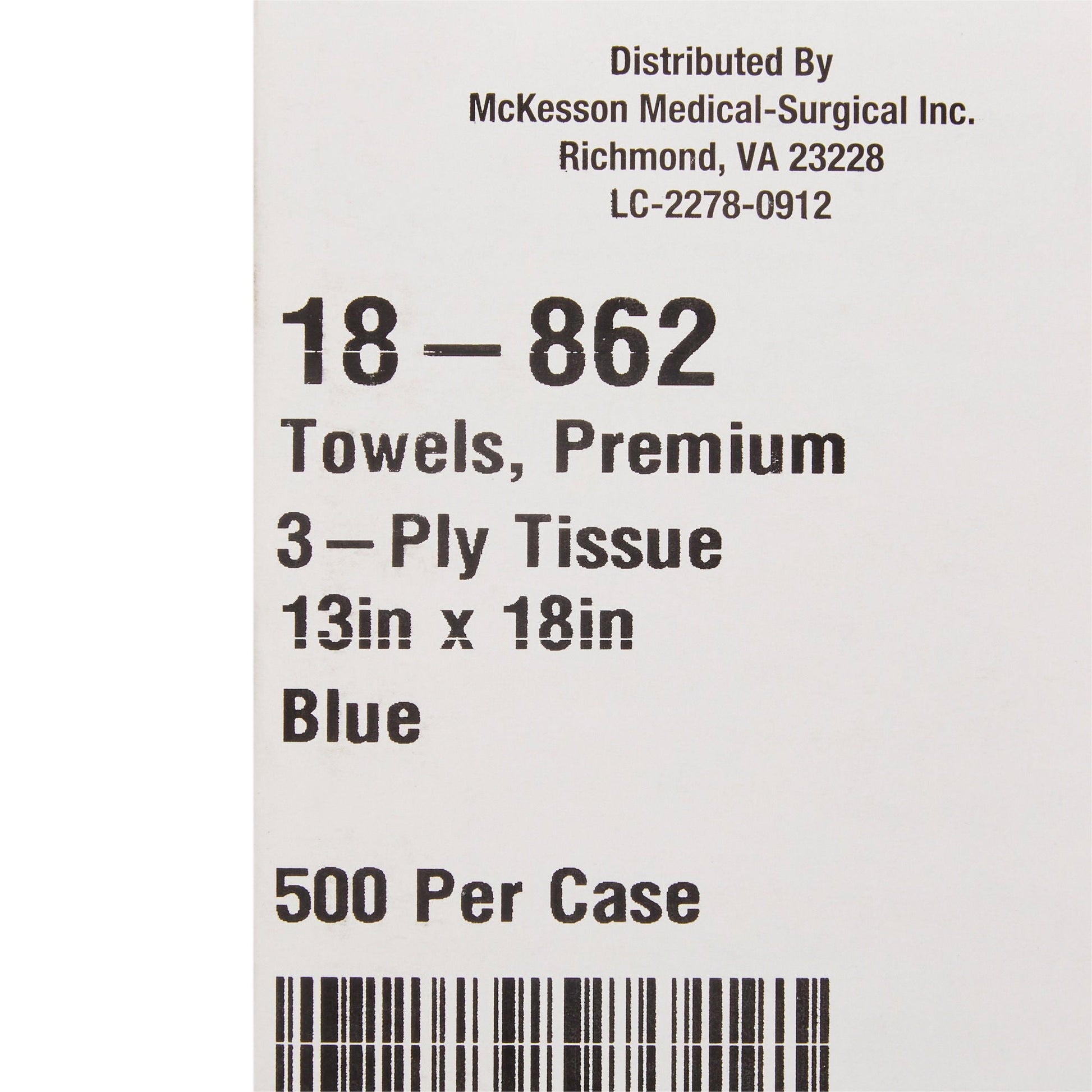 McKesson Nonsterile Blue Procedure Towel
