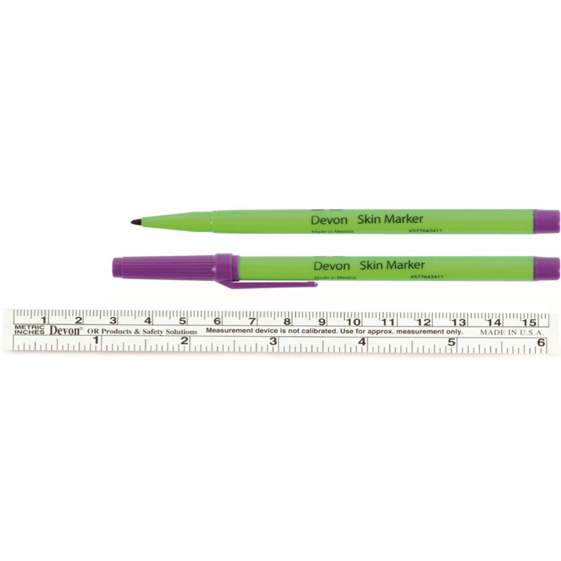 Cardinal Health™ Devon™ Surgical Skin Marker with Ruler, Fine Tip - view 2
