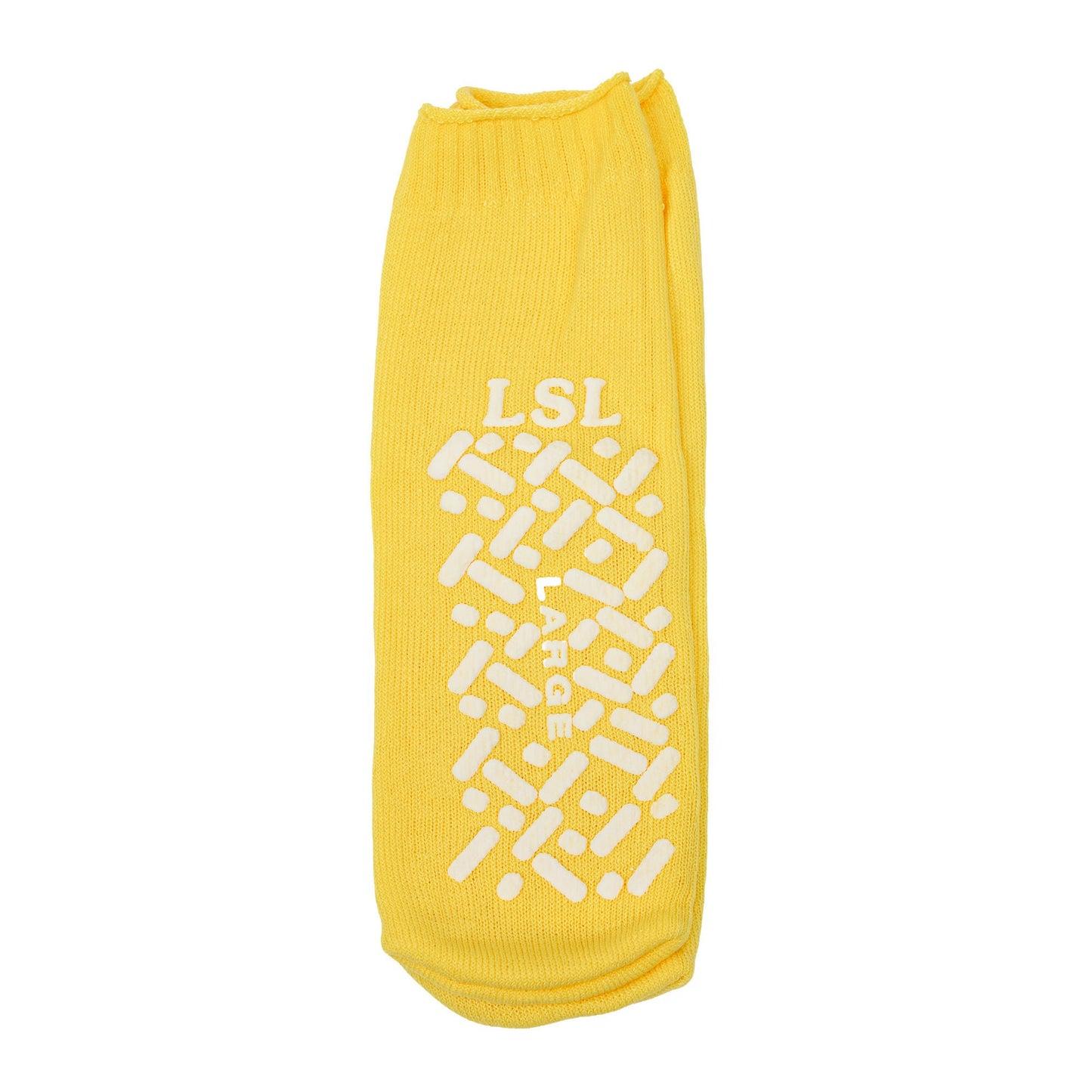 Risk Management Slipper Socks Unisex Adult Large Double Tread Single Patient Use Yellow