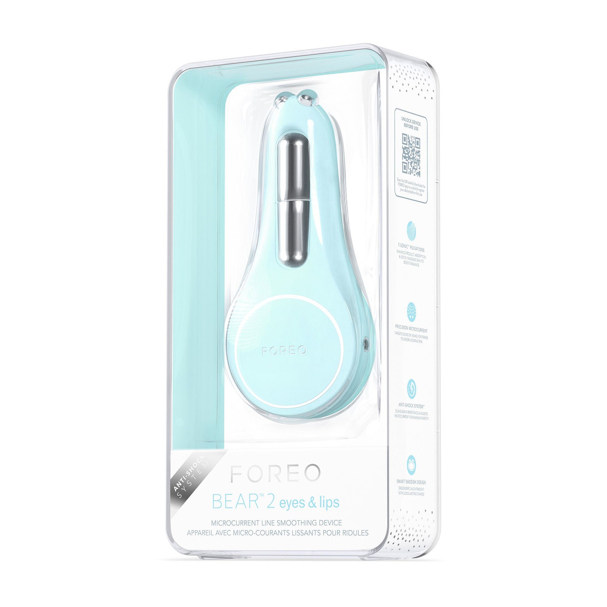 BEAR™ 2 Eyes & Lips Microcurrent Line Smoothing Device, Arctic Blue