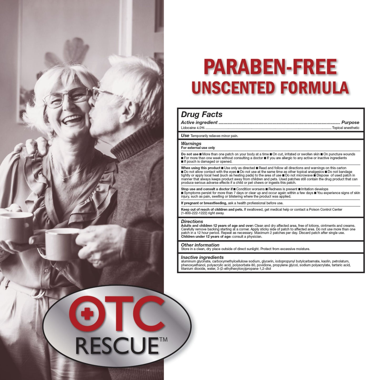 OTC Rescue™ Lidocaine Topical Pain Relief Patch