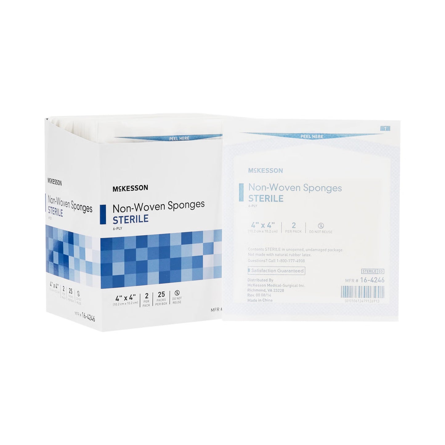 McKesson Sterile Nonwoven Sponge, Six Ply