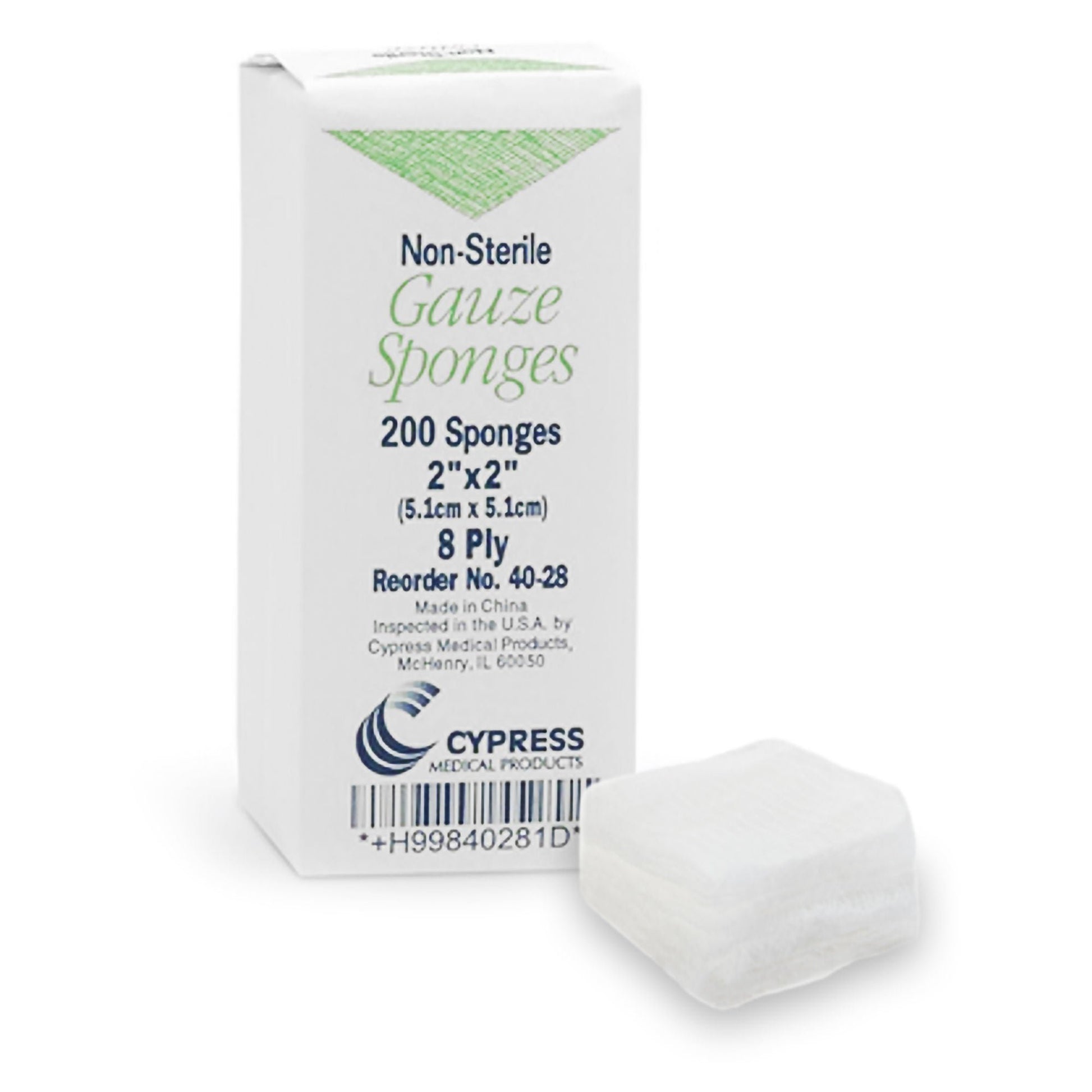 Cypress Gauze Sponge, Eight Ply