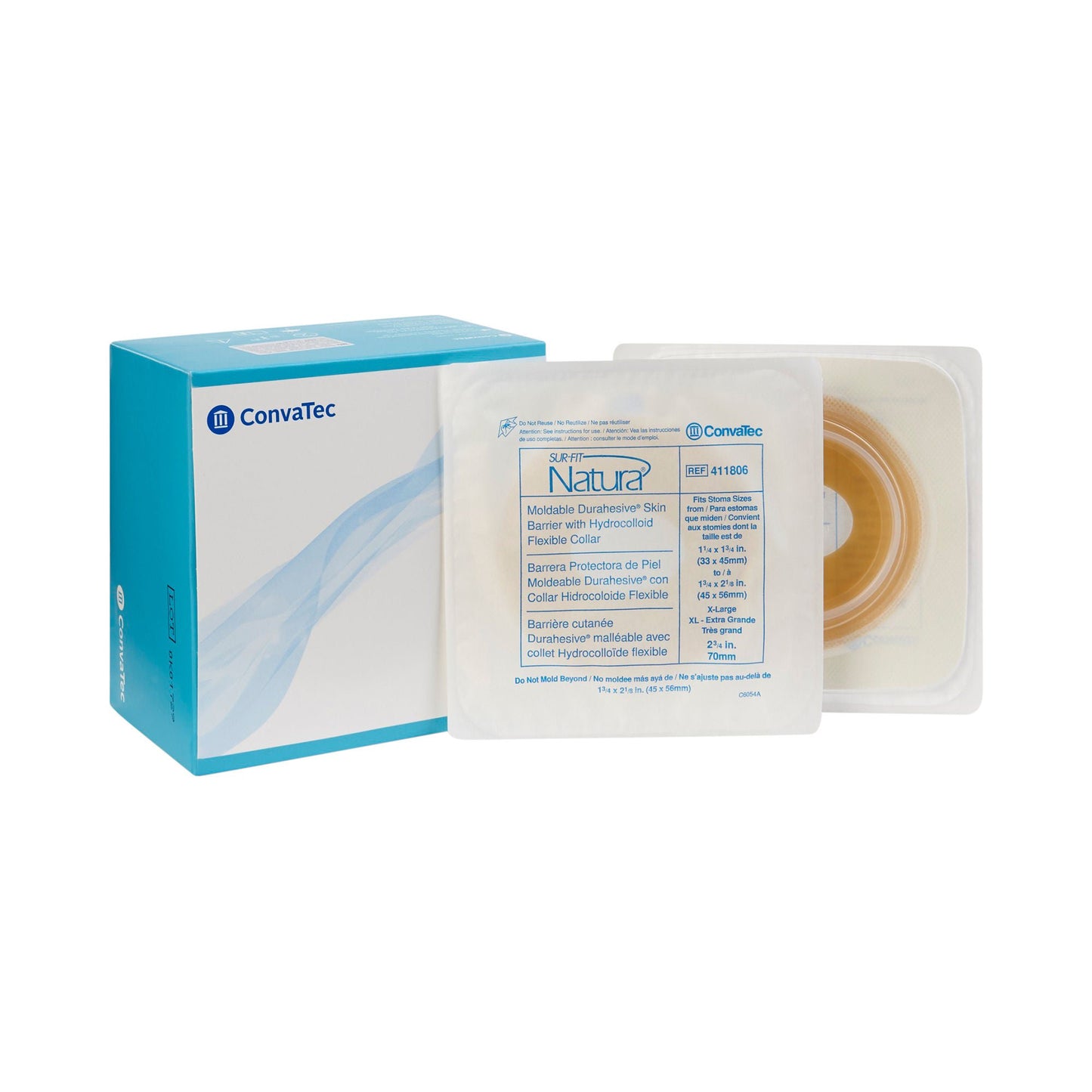 Sur-Fit Natura® Durahesive® Ostomy Barrier with Stomas