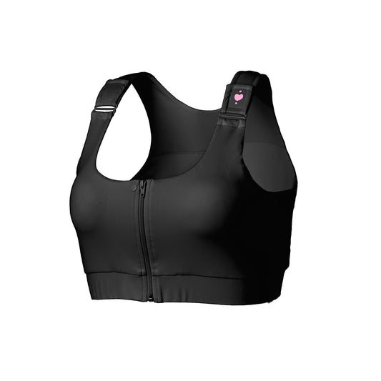 Shirl Post Surgical Bra, Black, Queen Size