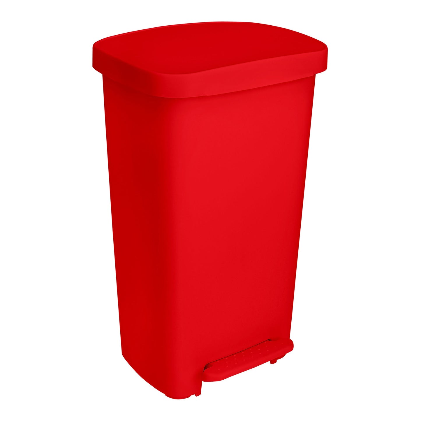McKesson Waste Can with Step-On Pedal, Plastic, Red, x 26.57 Inch