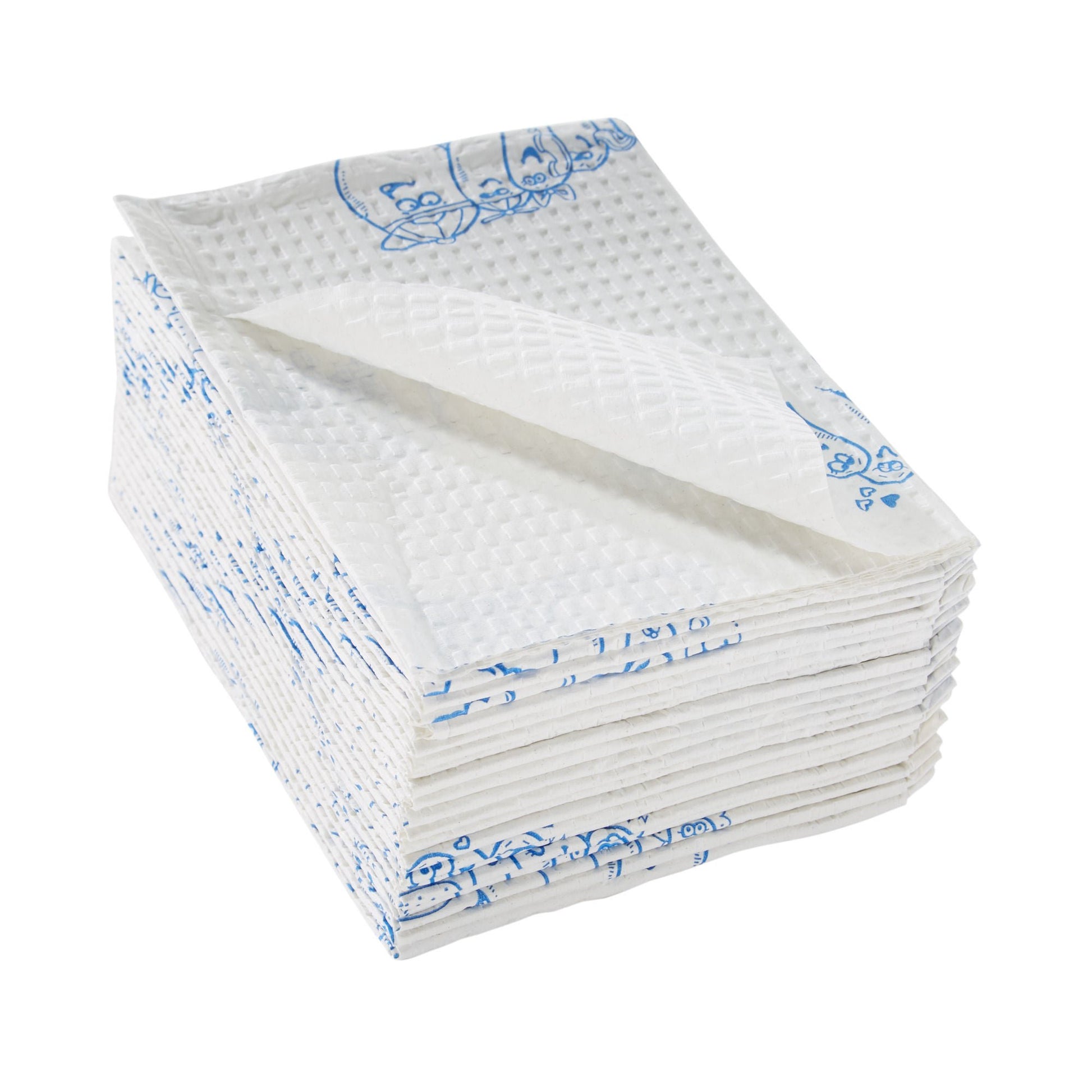 McKesson Nonsterile White / Blue Cartoon Toes Procedure Towel