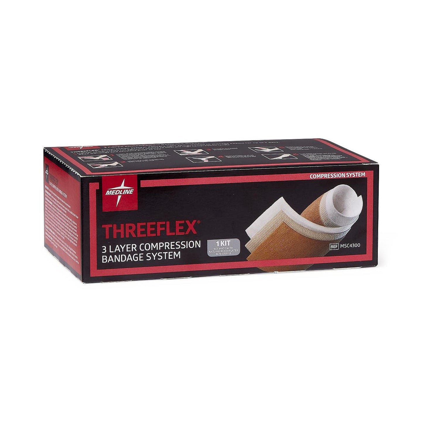 ThreeFlex® Self-adherent / Tape Closure 3 Layer Compression Bandage System