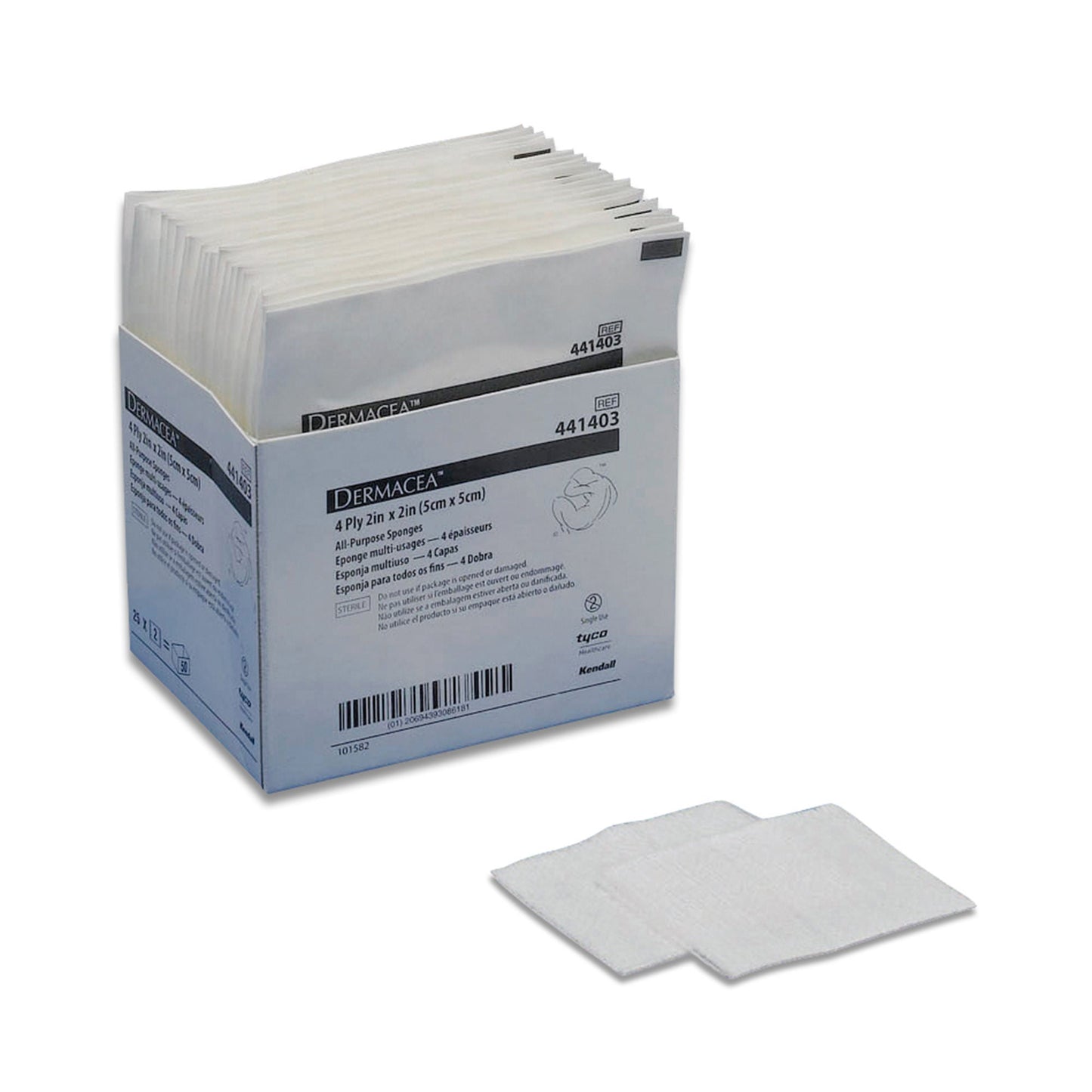 Dermacea™ Sterile Nonwoven Sponge, Four-Ply