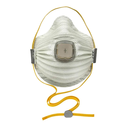 Moldex AirWave Particulate Respirator Mask Industrial N100 with Valve Not Rated Adjustable Head Strap Small