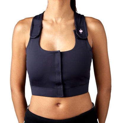 Serena Post Surgical Bra, Black, Medium
