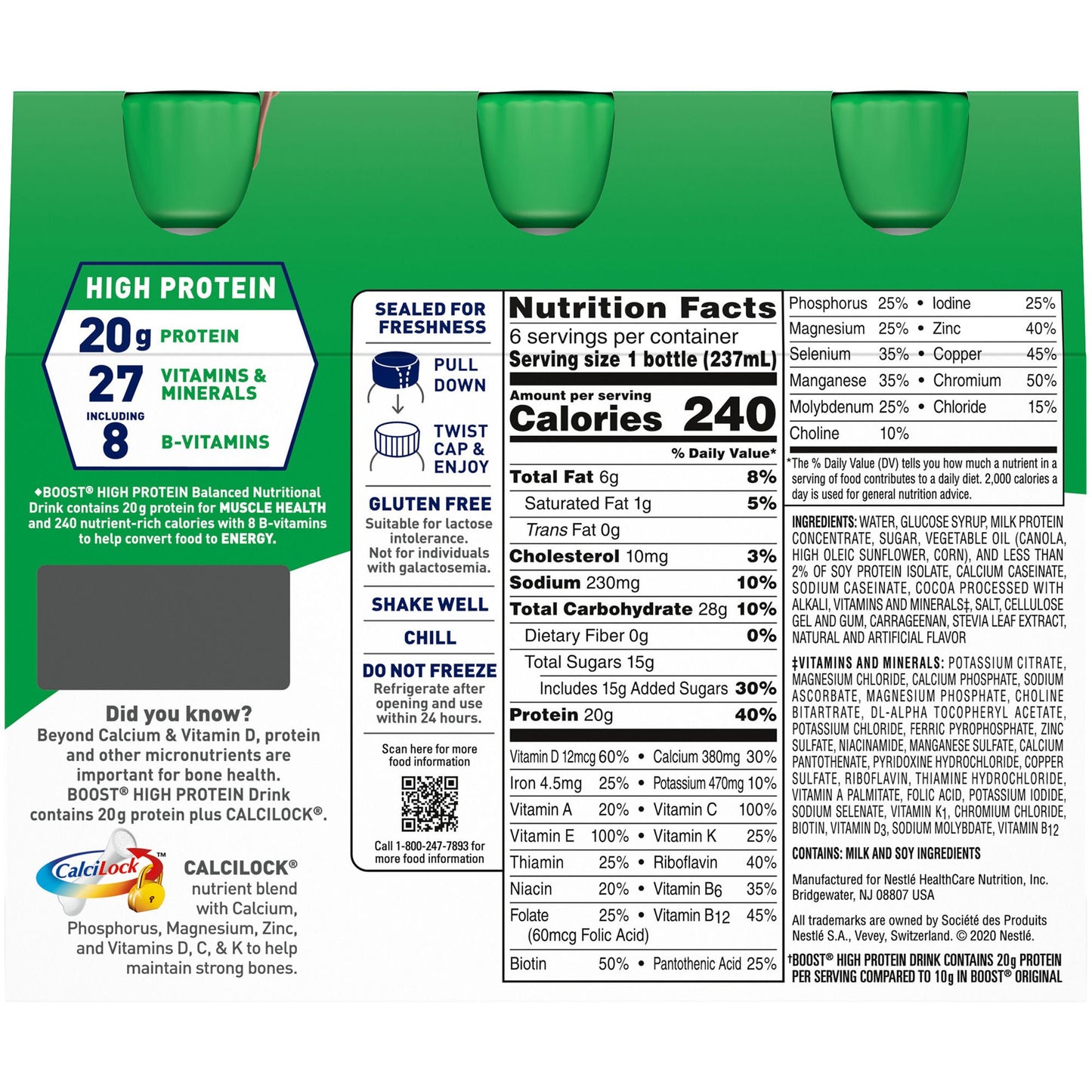 Boost® High Protein Chocolate Complete Nutritional Drink, bottle