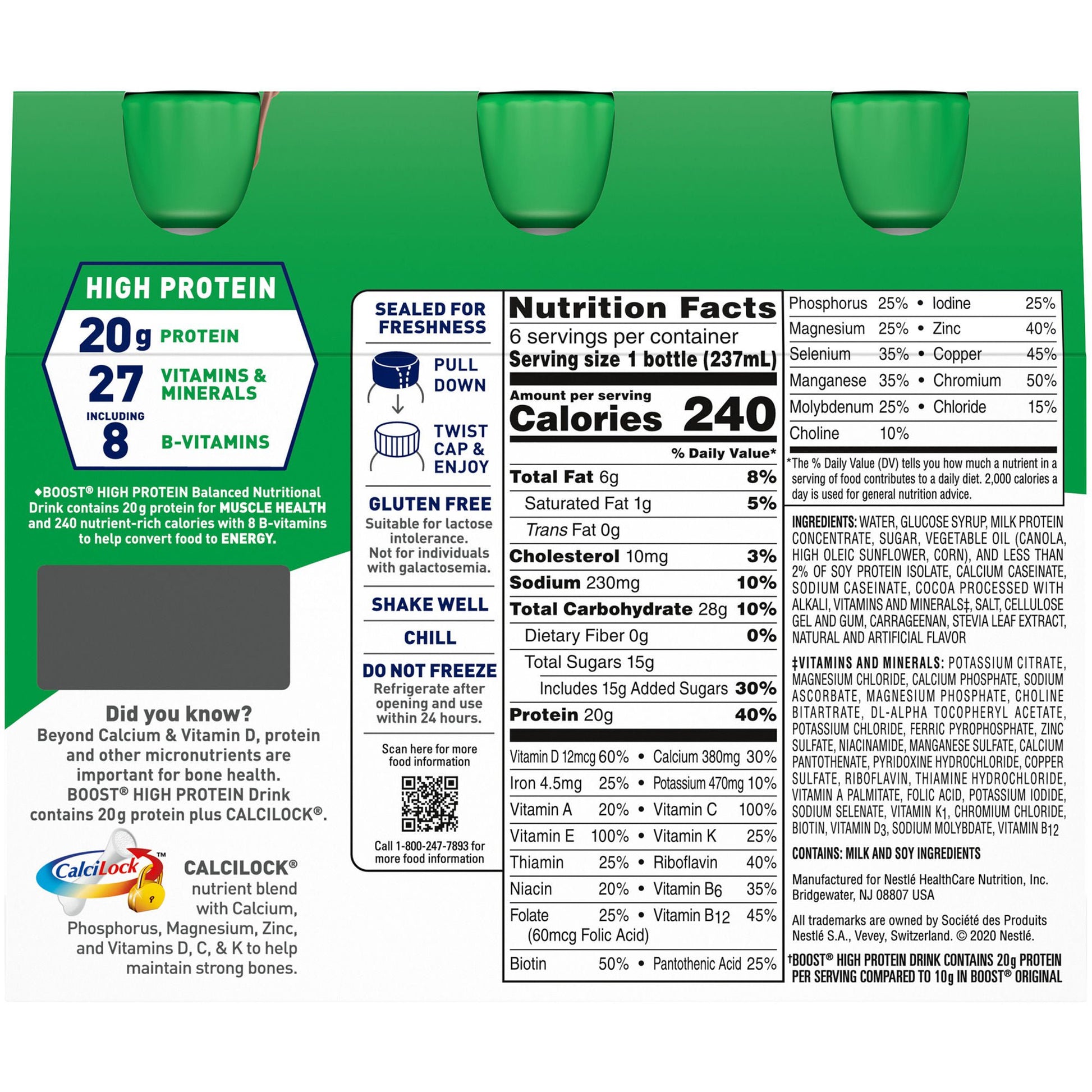 Boost® High Protein Chocolate Complete Nutritional Drink, bottle