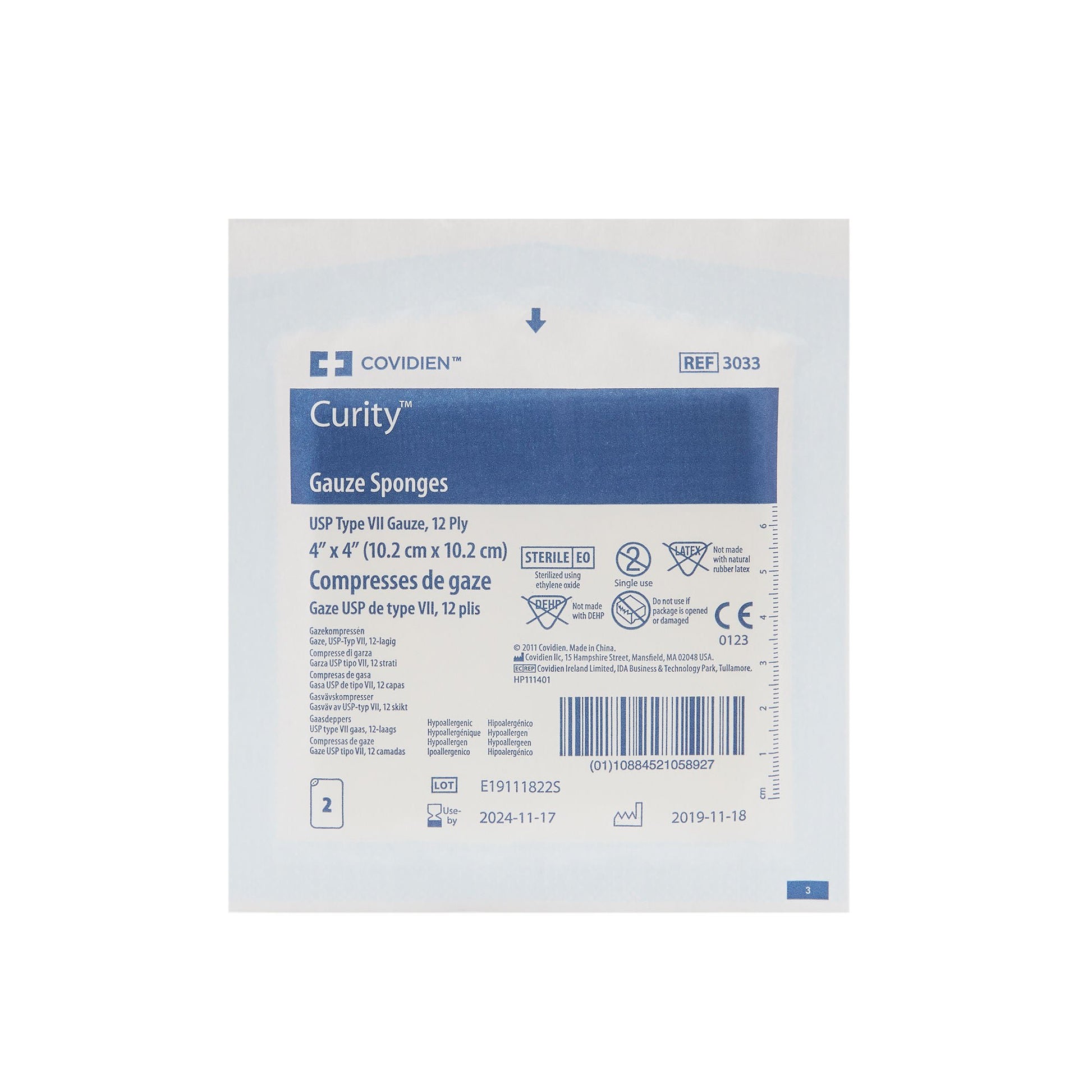 Curity™ Sterile USP Type VII Gauze Sponge, 12-Ply