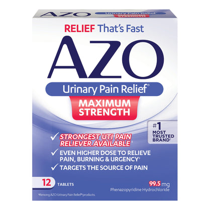 AZO® Urinary Pain Relief Tablets Maximum Strength, 12