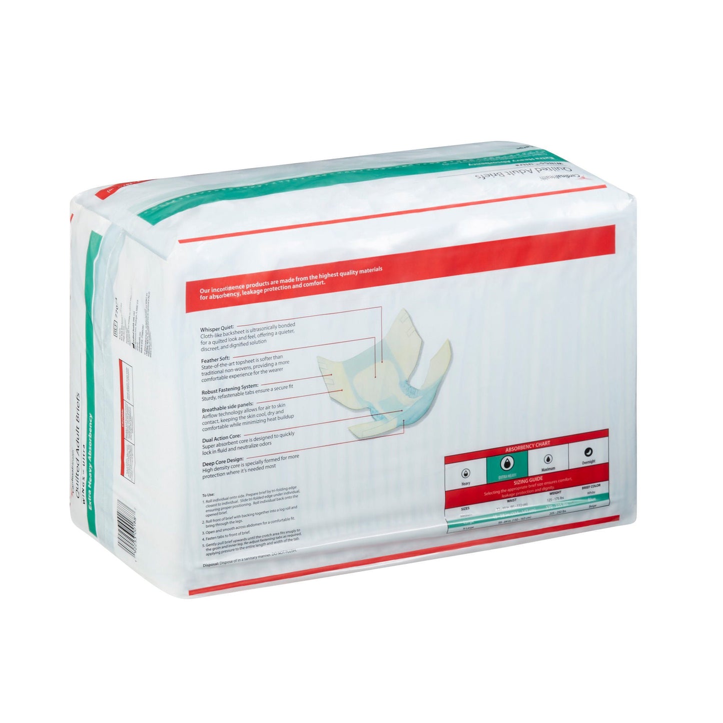 Wings™ Ultra Quilted Extra Heavy Absorbency Incontinence Brief