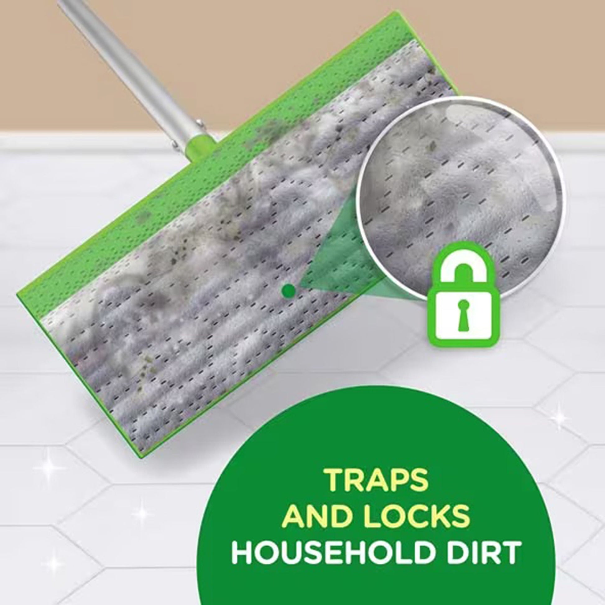 Swiffer Saturated Wet Mop Pad Bound Edge White Cloth Disposable