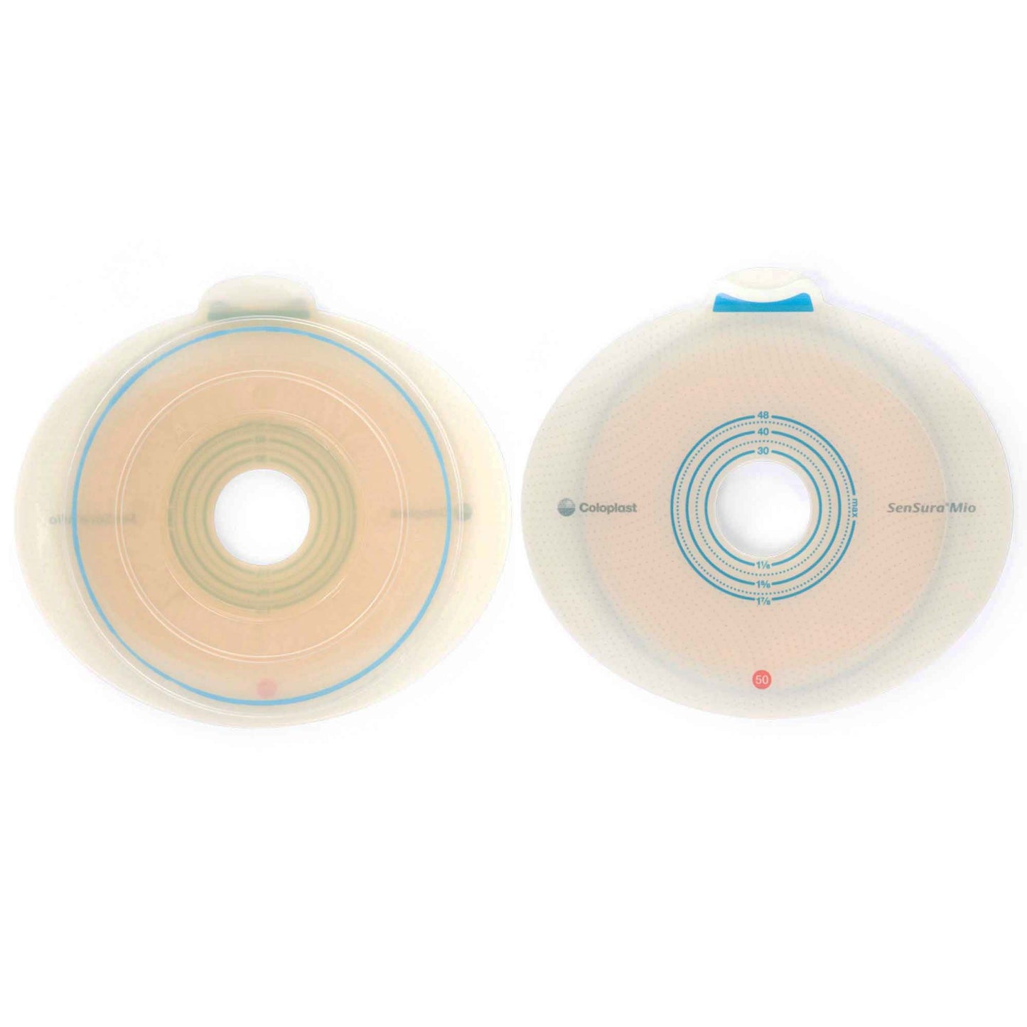 SenSura® Mio Flex Ostomy Barrier, Stoma Opening, Red Color Match