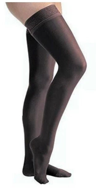 Jobst Activa Compression Stocking Thigh High Large Black Closed Toe