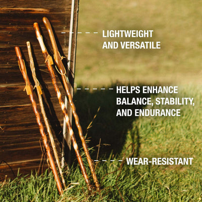 Brazos™ Twisted Oak Backpacker Handcrafted Walking Stick, 48-Inch Height
