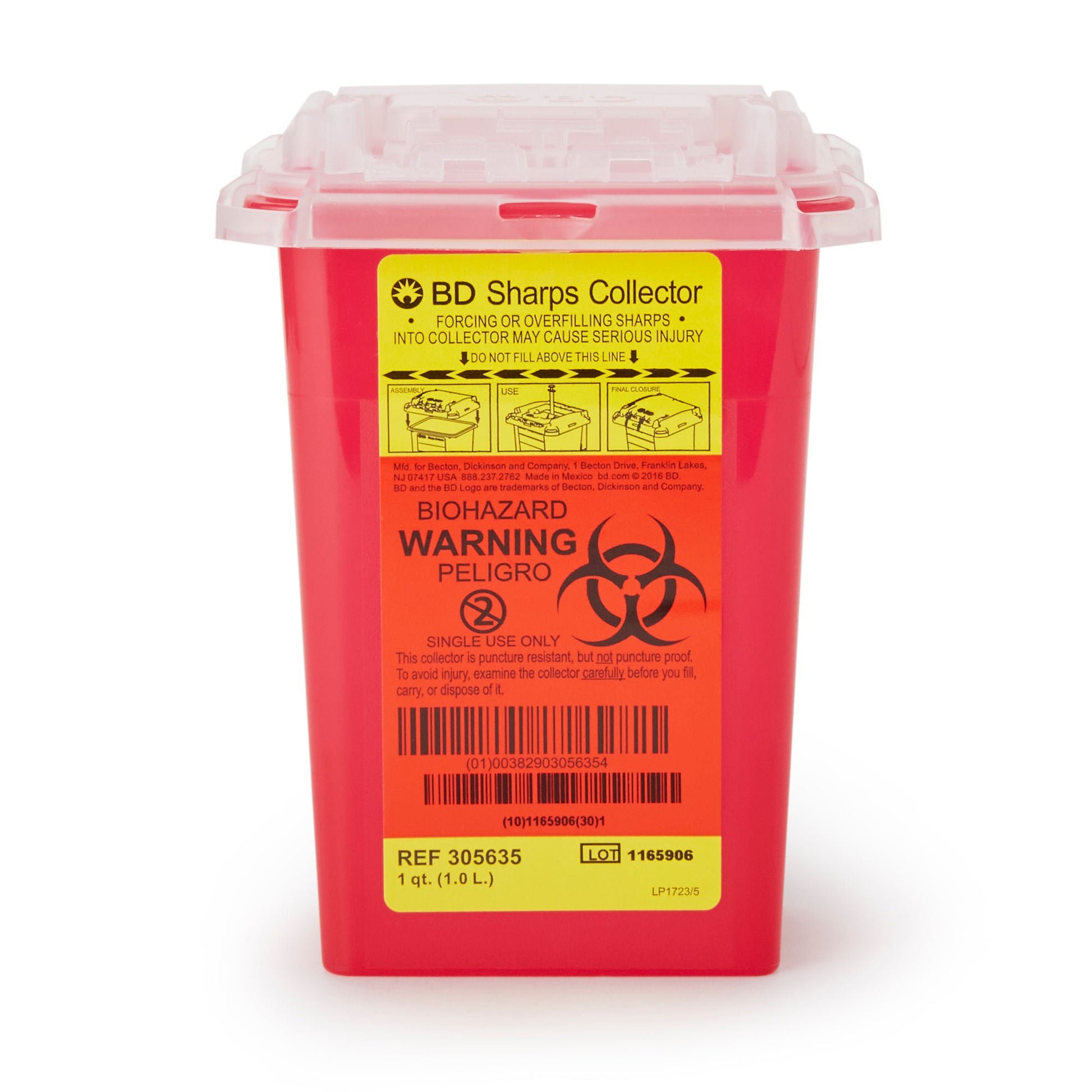 BD Multi-purpose Sharps Container, 1 Quart